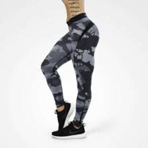 BETTER BODIES Urban Camo Leggings - Black and Gray